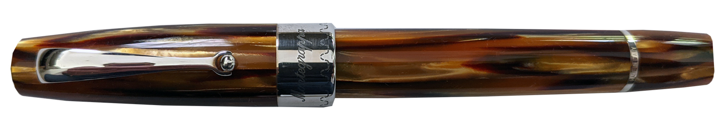 Montegrappa Extra Human Civilization Turtle Celulloid Fountain Pen - Sterling Silver Trim